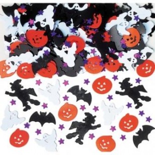 Halloween Witch Ghost Pumpkin Bat Table Confetti